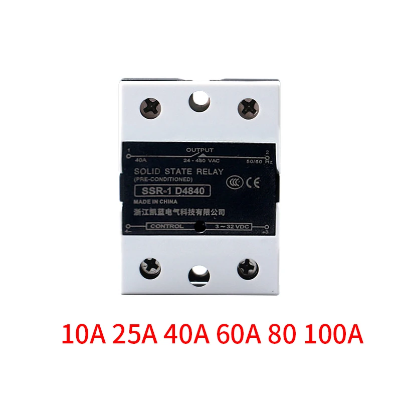 

SSR DC Control DC Single Phase 60DD 80DD 100DD 4-32VDC Input 5-220VDC Output Zero Cross Solid State Relay