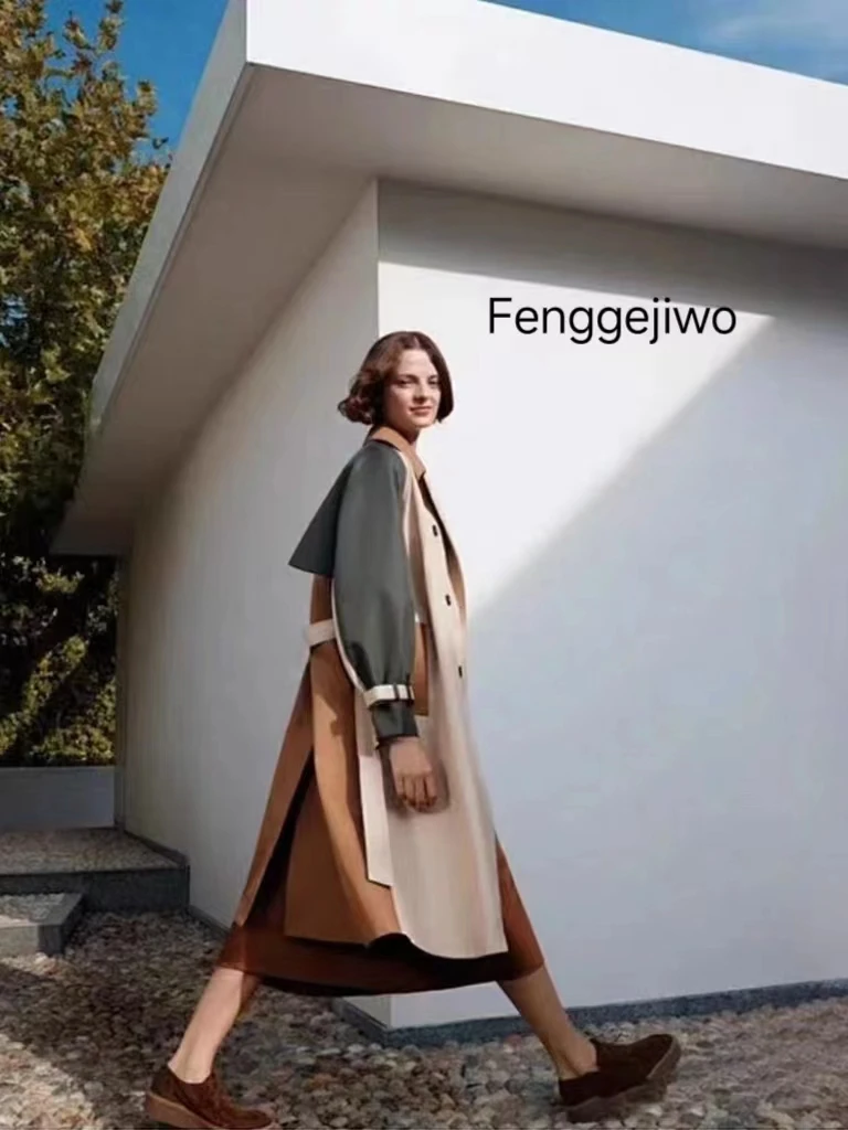 Женский тренч Fenggejiwo1