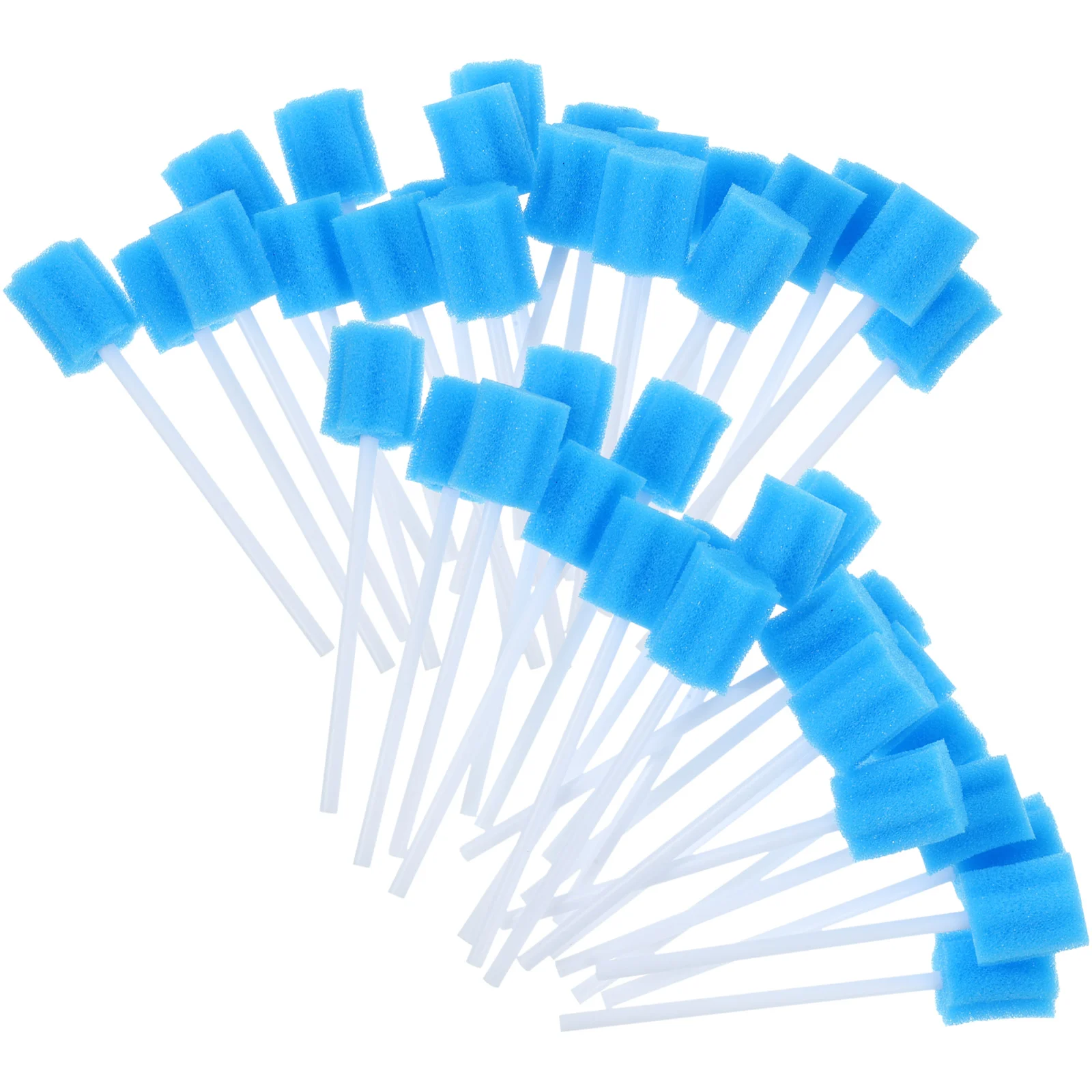 

100PCS Care Swabs Mouth Cleaning Mouth Cleaner Sponge Supplies for Adults Kids Senior Blue