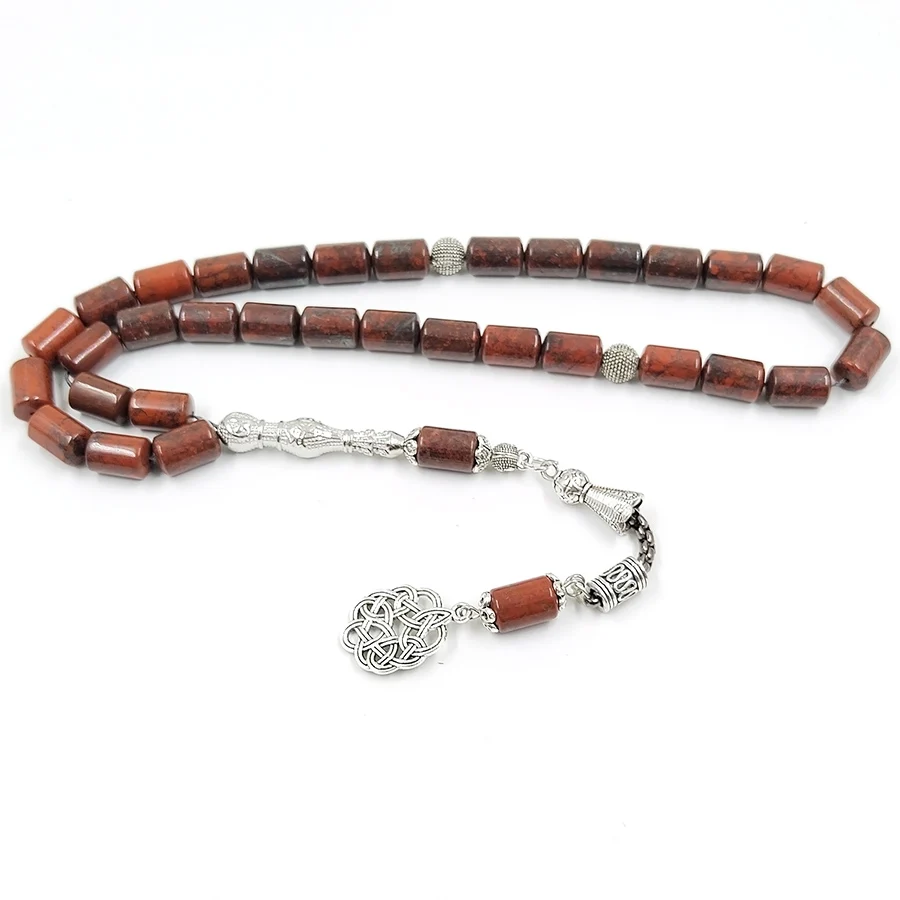 Натуральный Красный обсидиан Tasbih 33 45 66 99 турецкие модные мусульманские браслеты
