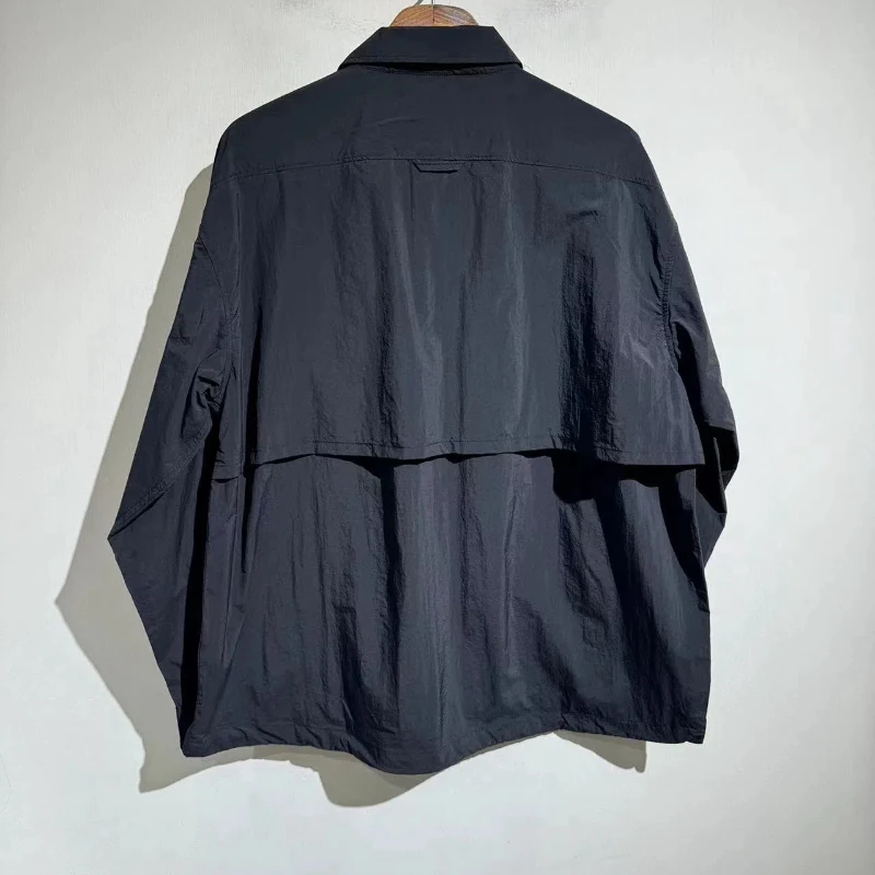 24AW новые зимние куртки с воротником рубашки мужские на шнурке мужская зимняя