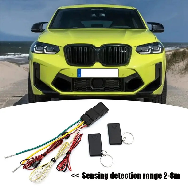 Фото Умный автомобильный иммобилайзер 12В с RFID 2.4ГГц, универсальный, черный пластиковый корпус, секретное устройство блокировки двигателя №3