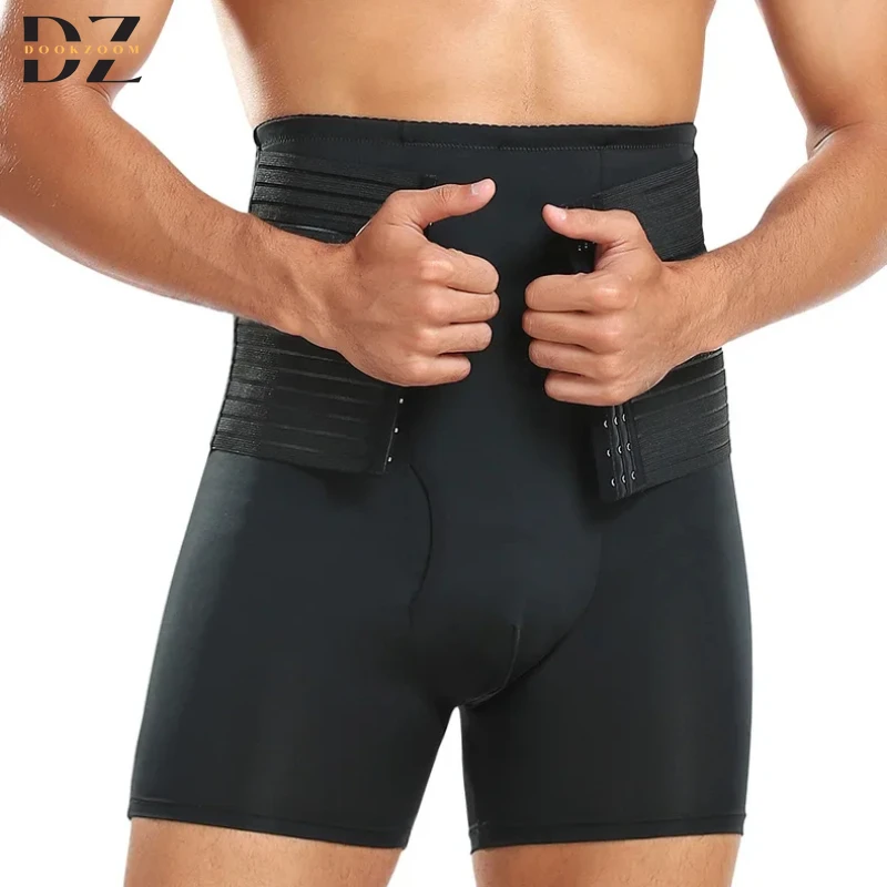 Мужское Корректирующее Нижнее Белье С Высокой Талией Трусы Контролем Живота