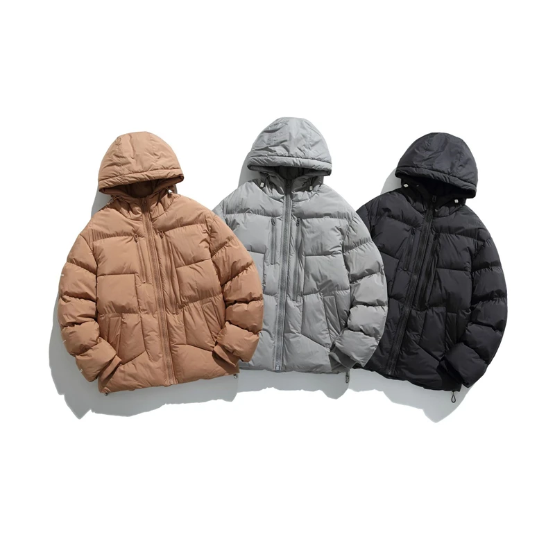 Rainbowtouches Winter Coat Men's Warm Parkas Down Jacket Hooded Men Winter Jackets Windbreaker Puffer Coat Fashion Mens Clothing