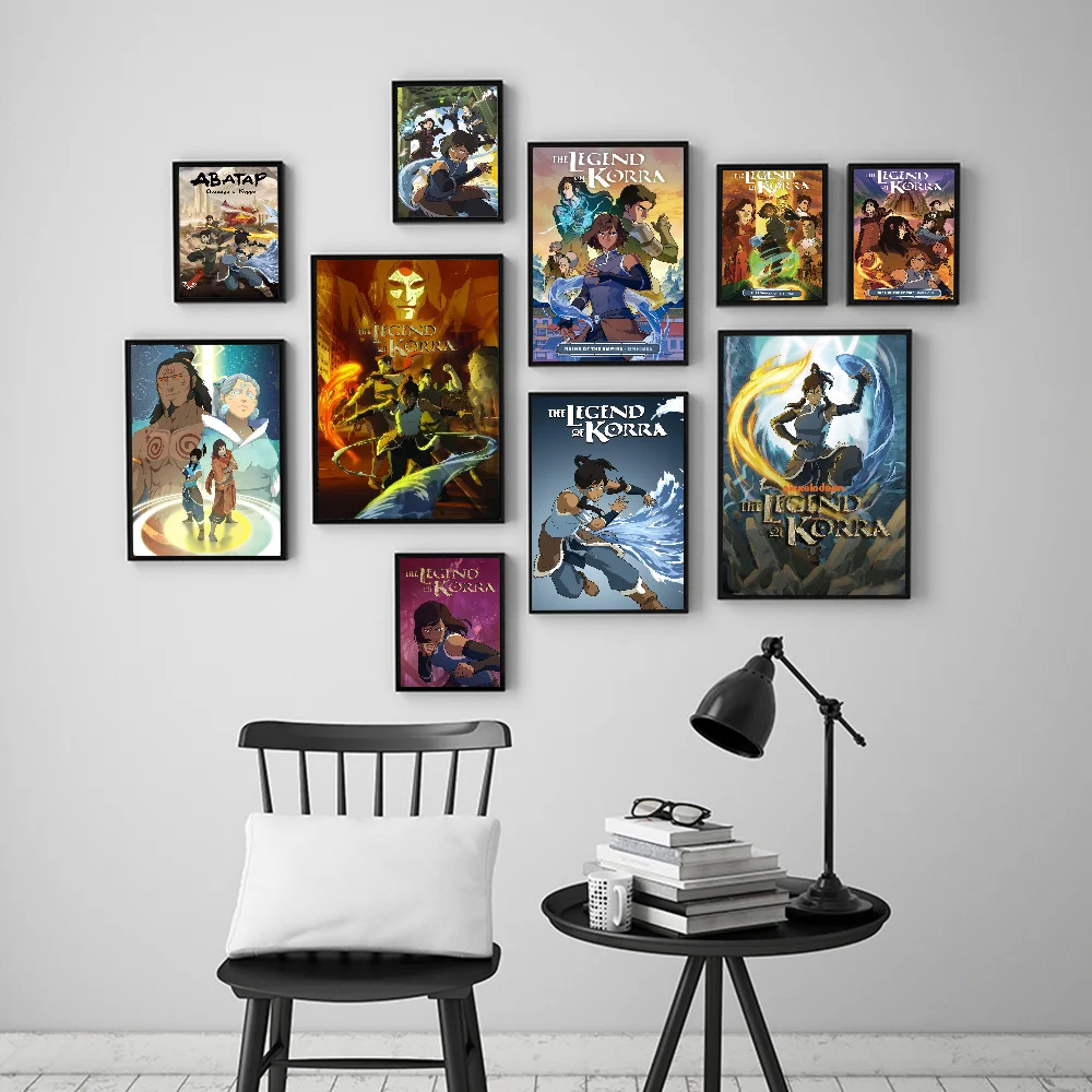 Cartoon Avatar The Legend Korra Whitepaper Poster Waterproof Paper Sticker Coffee House Bar Aesthetic Art Wall Painting