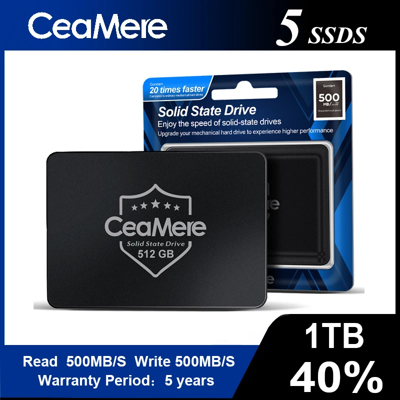Твердотельный накопитель CeaMere 5 шт. 128 ГБ 240 256 480 500 Гб 960 1 ТБ Hdd 2 жесткий диск