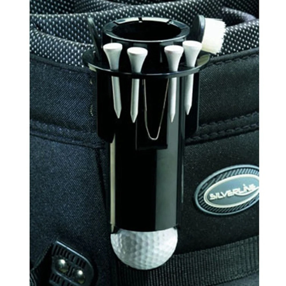 

New Portable Storage Golf Ball Tee Holder Pro Clip Caddy With Nylon Brush Divot Cleaning Tool With Brush DropShipping
