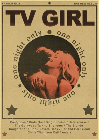 Плакат "Девушка-ТВ" Who Really Cares/French Exit Lovers А4/A3