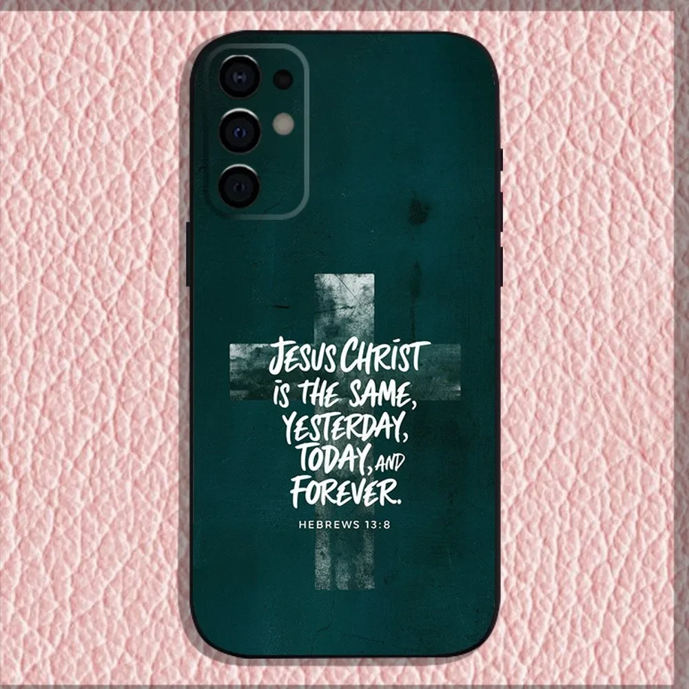 Bible Verse Jesus Christ Christian Phone Case For Samsung S24 S21 S22 S23 S30 Ultra S20 Plus Fe Lite Note 10 9 5G Black Shell