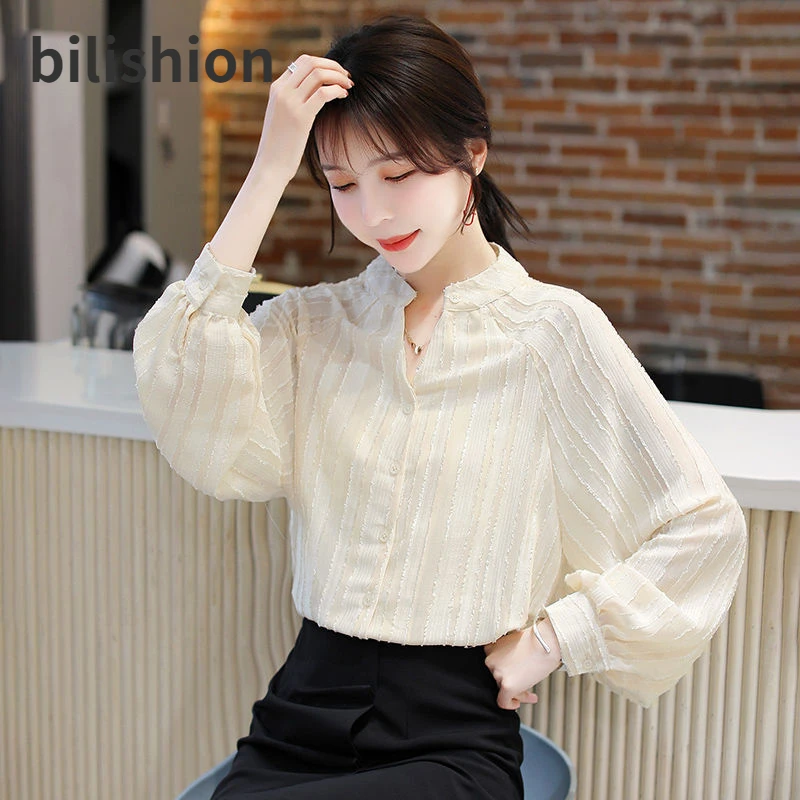 

Blusas Mujer De Moda 2022 Long Sleeves Solid Women Shirts Free Shipping High Quality Pure Wind Shirt Clothing Tops Fanshion
