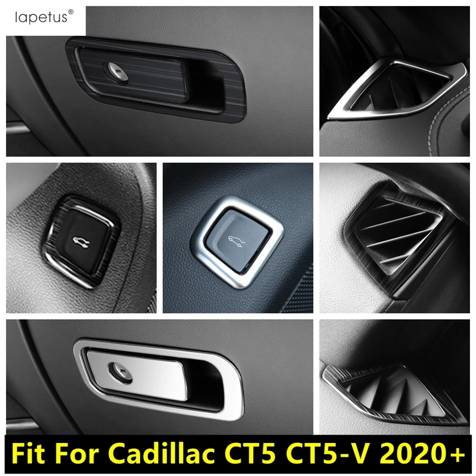 

Glove Box Sequin / Rear Tail Gate Button / Side Air Vent Cover Trim For Cadillac CT5 CT5-V 2020-2022 Stainless Steel Accessories