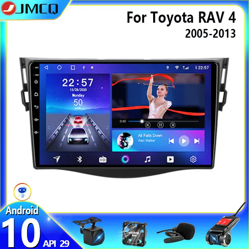 $76.52 JMCQ Android 11 Car Radio For Toyota RAV4 Rav 4 2005-2013 Multimedia Video Player 2 din Navigation GPS Stereo RDS DVD Head unit