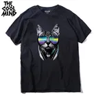 COOLMIND QI0313A модная мужская футболка в стиле хип-хоп с коротким рукавом и принтом музыкального кота, забавная крутая Летняя мужская футболка с круглым вырезом, топы, футболки
