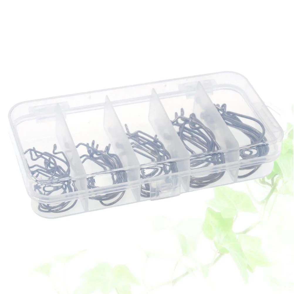 

50 Pcs Worm Bait Fishing Hook Crank Hook Wide Belly Crank Hook Fishing Tackle Insect Bait Fishing Tackle Crank Hook
