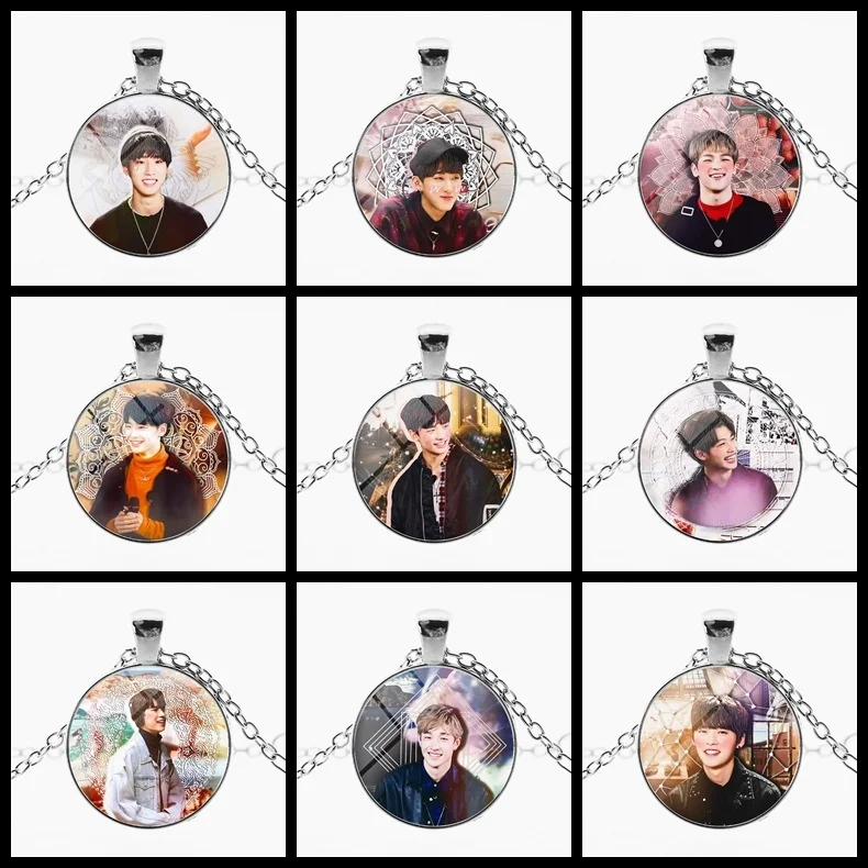 

KPOP stray kids concert album character time gem necklace pendant sweater chain fashion hip hop jewelry gift fan collection