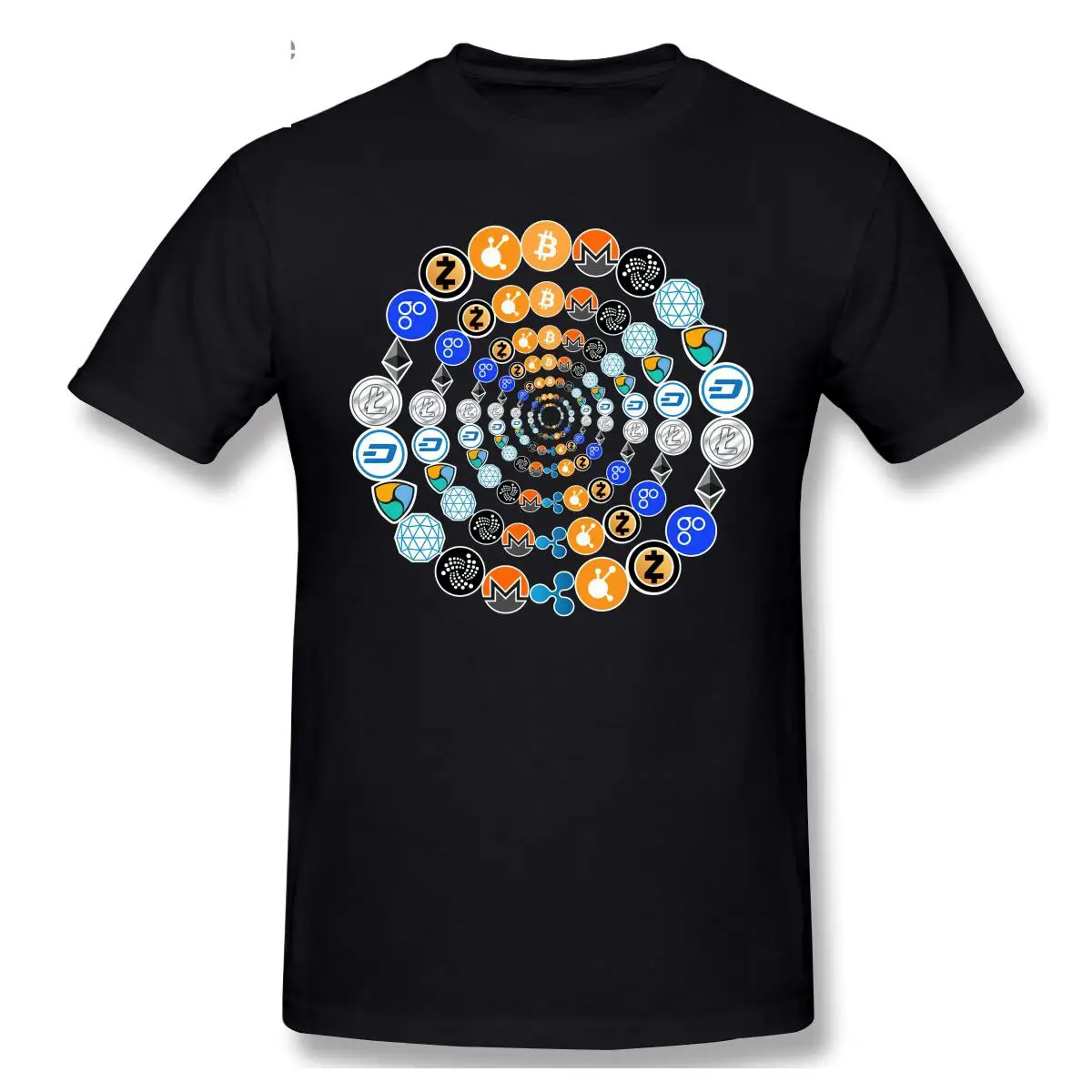 

Cryptocurrency T-shirt Ethereum Bitcoin Litecoin Crypto Set Crypto Network Blockchain Technology OmiseGo Qtum T-Shirt Tee Tops