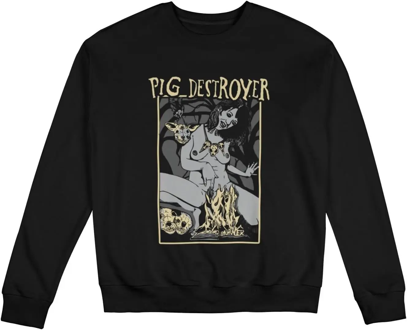 VVEDIK Pig Destroyer толстовка мужские с длинным рукавом и круглым вырезом модные