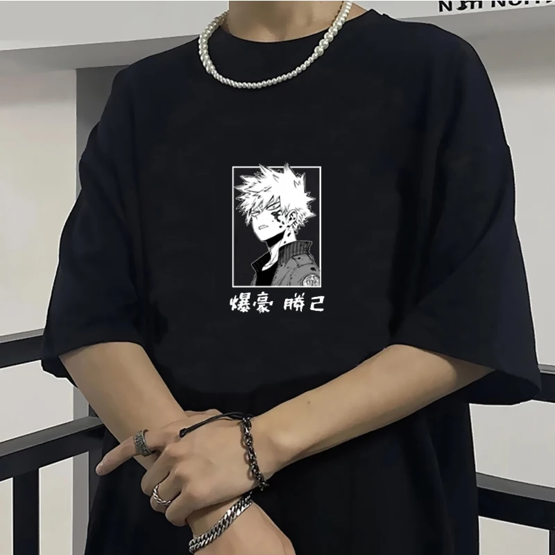 Футболка с рисунком японского аниме Моя геройская академия Bakugou Katsuki Летние