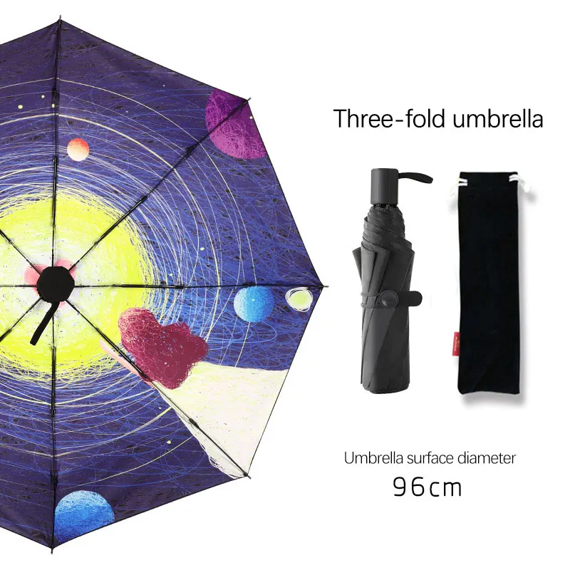 

Зонт виниловый «звездное небо», складной, 5 дюймов