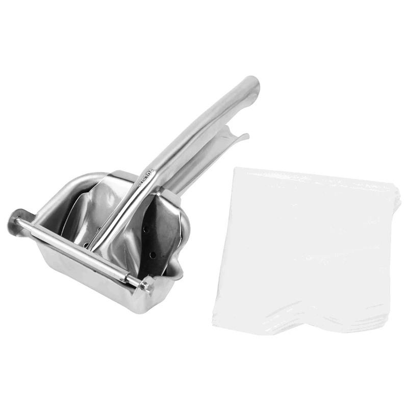 

Stainless Steel Lemon Squeezer Citrus Juicer Hand Press Heavy Duty Manual Squeeze Juice Extractor - 50 Pcs Filter Bags