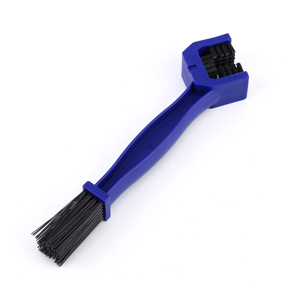 

Motorcycle Bike Chain Cleaner Cleaning Brush Cycle Brake Dirt Remover Tool Blue