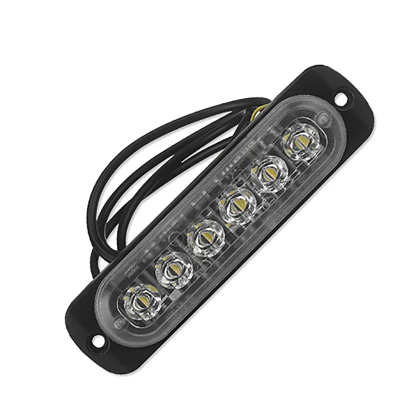 

12V-24V 6LED Light Flash Emergency Car Vehicle Warning Strobe Flashing White