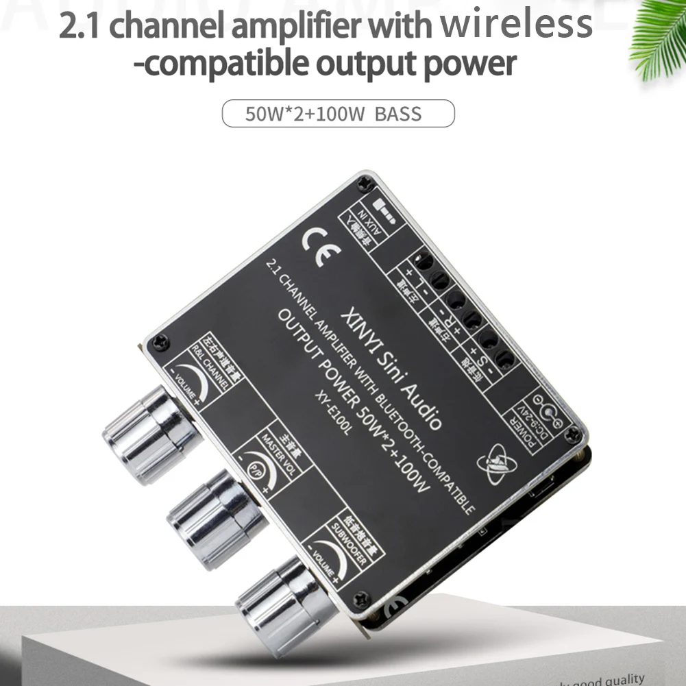XY-E100L App Control 50 Вт x 2 + 100 Плата усилителя 1 каналов совместимая с Bluetooth плата модуля