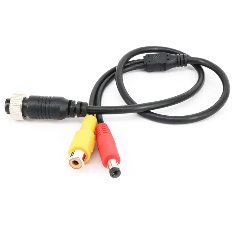 

GX12 Aviation Head 4 Pin Female / Male to AV DC Cable Rca Video Audio Power Cable For Car Monitor Camera DVR Connection Line