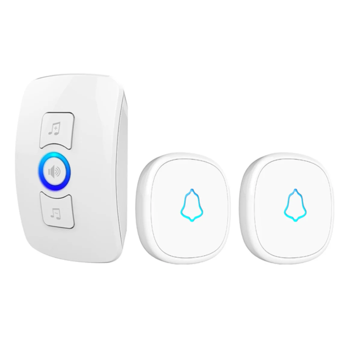 

Wireless Doorbell White Color Home Security Welcome System Waterproof Press Button Doorbell Kit( Kit 2) EU Plug