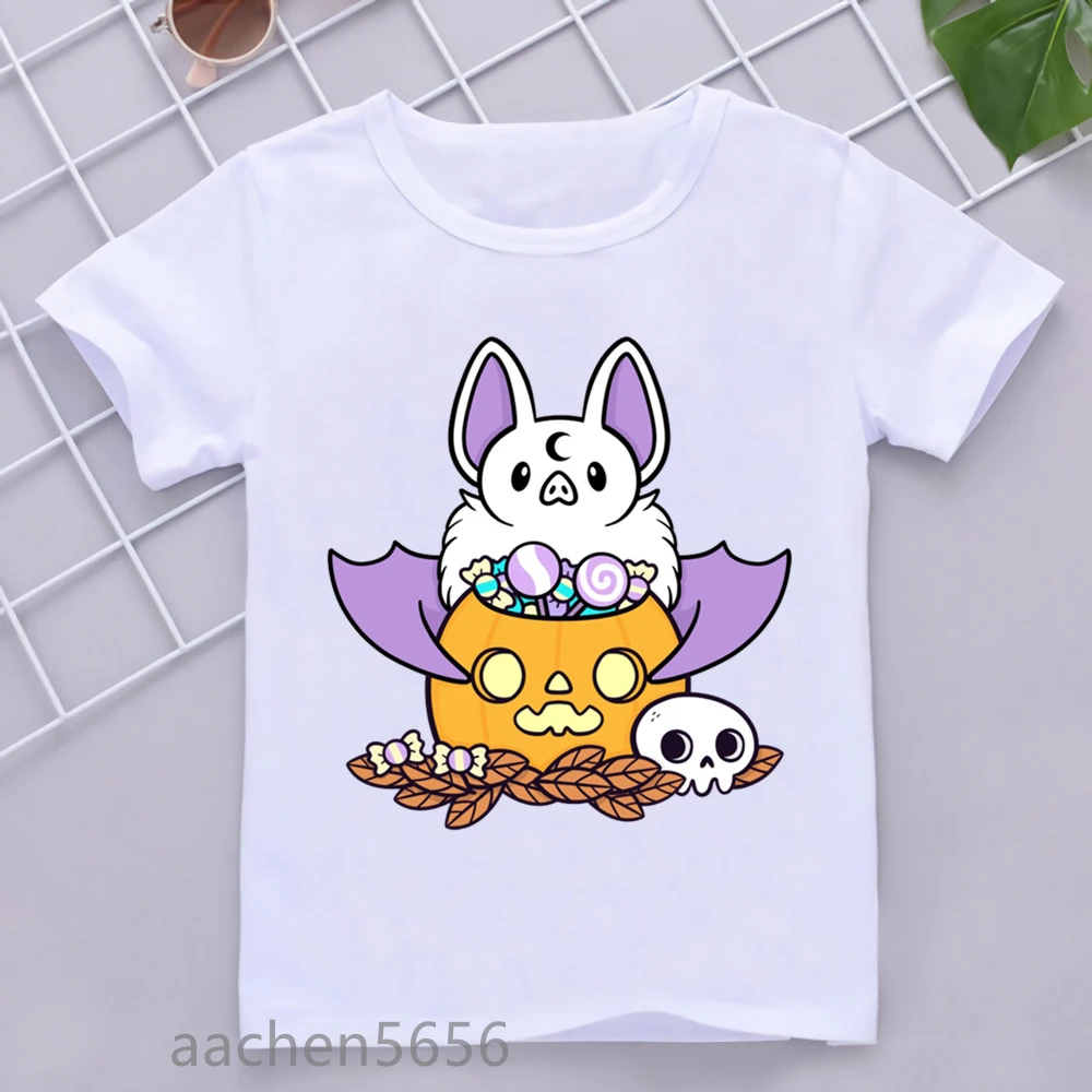Magic Cat Girls T-Shirt Boys Short Sleeve Tee Tops Kids Cartoon Printing Clothes Children Unisex High Quality Tshirts,Drop Ship