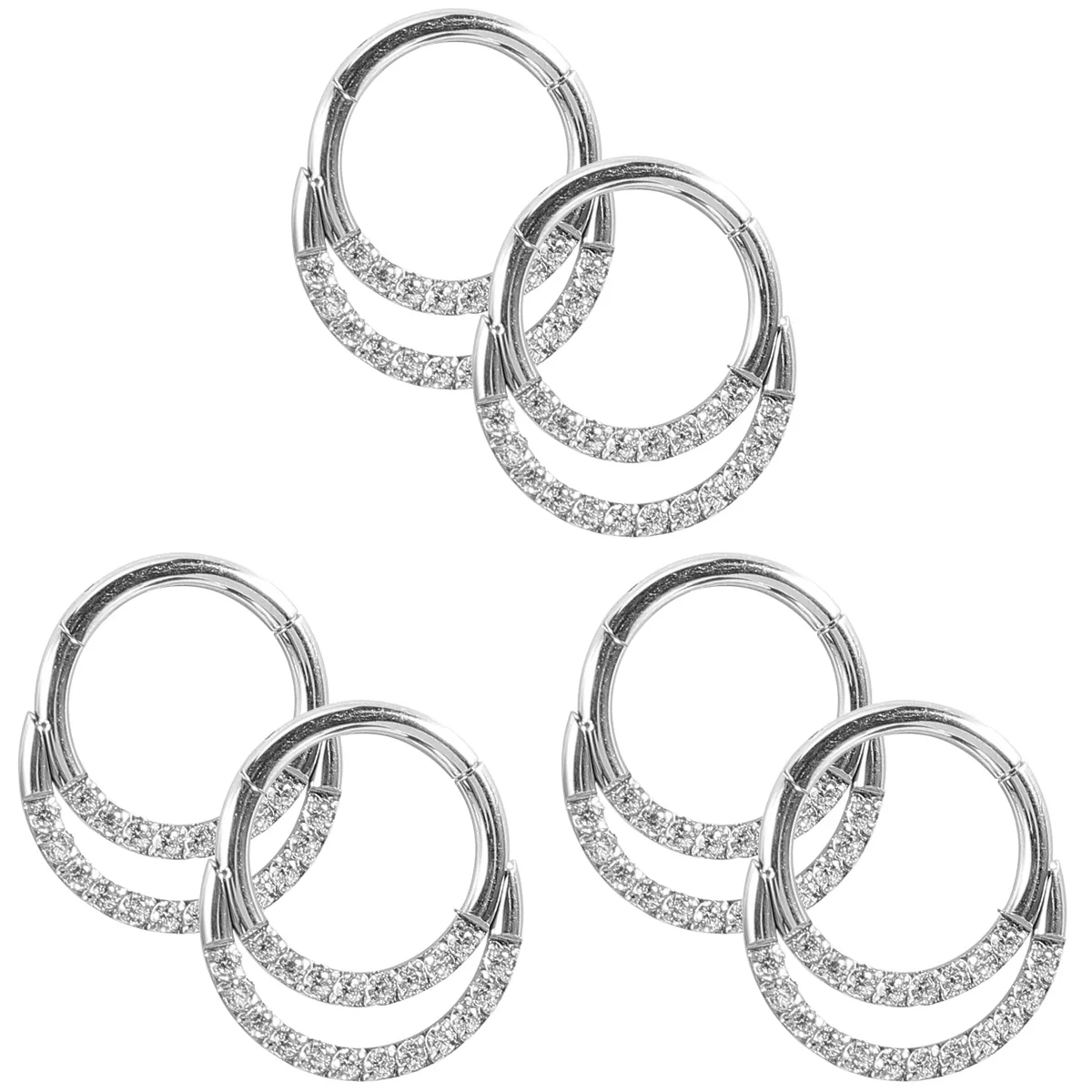 

6 шт., декоративные кольца для носа из нержавеющей стали