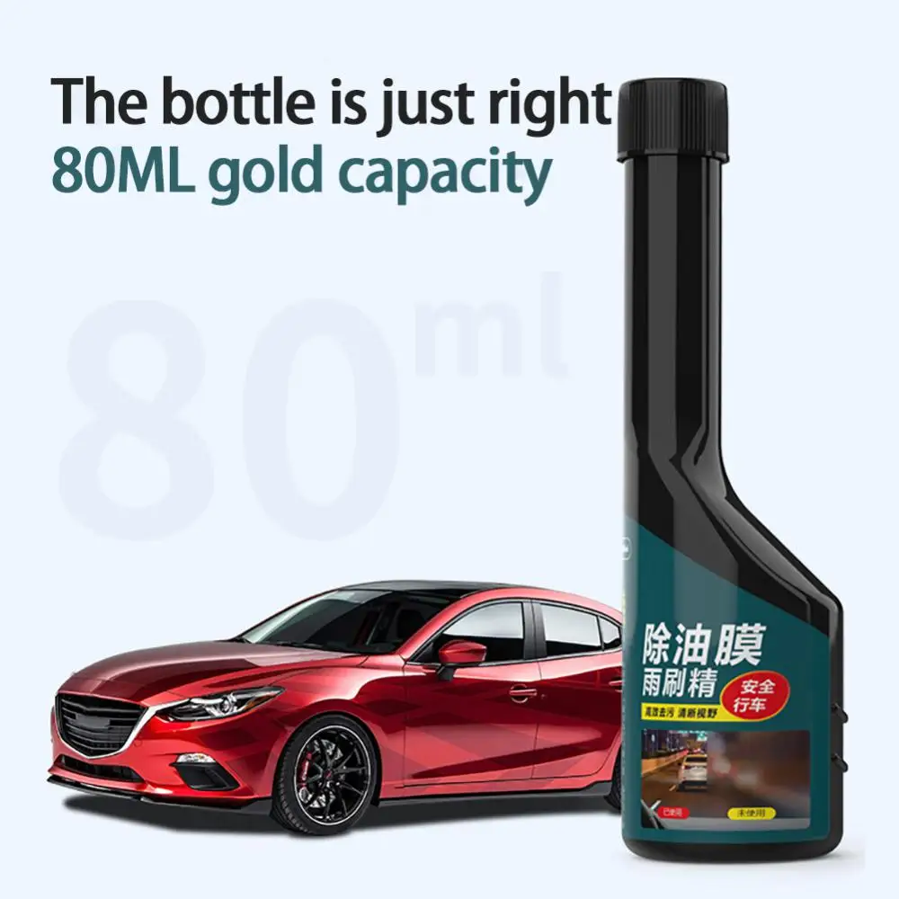 

Rain-proof Agent Coating 1 Bottle Glass Oil Film Cleaner Remove Oil Film Decontamination Coated Wiper Fine Degreasing Film 80ml