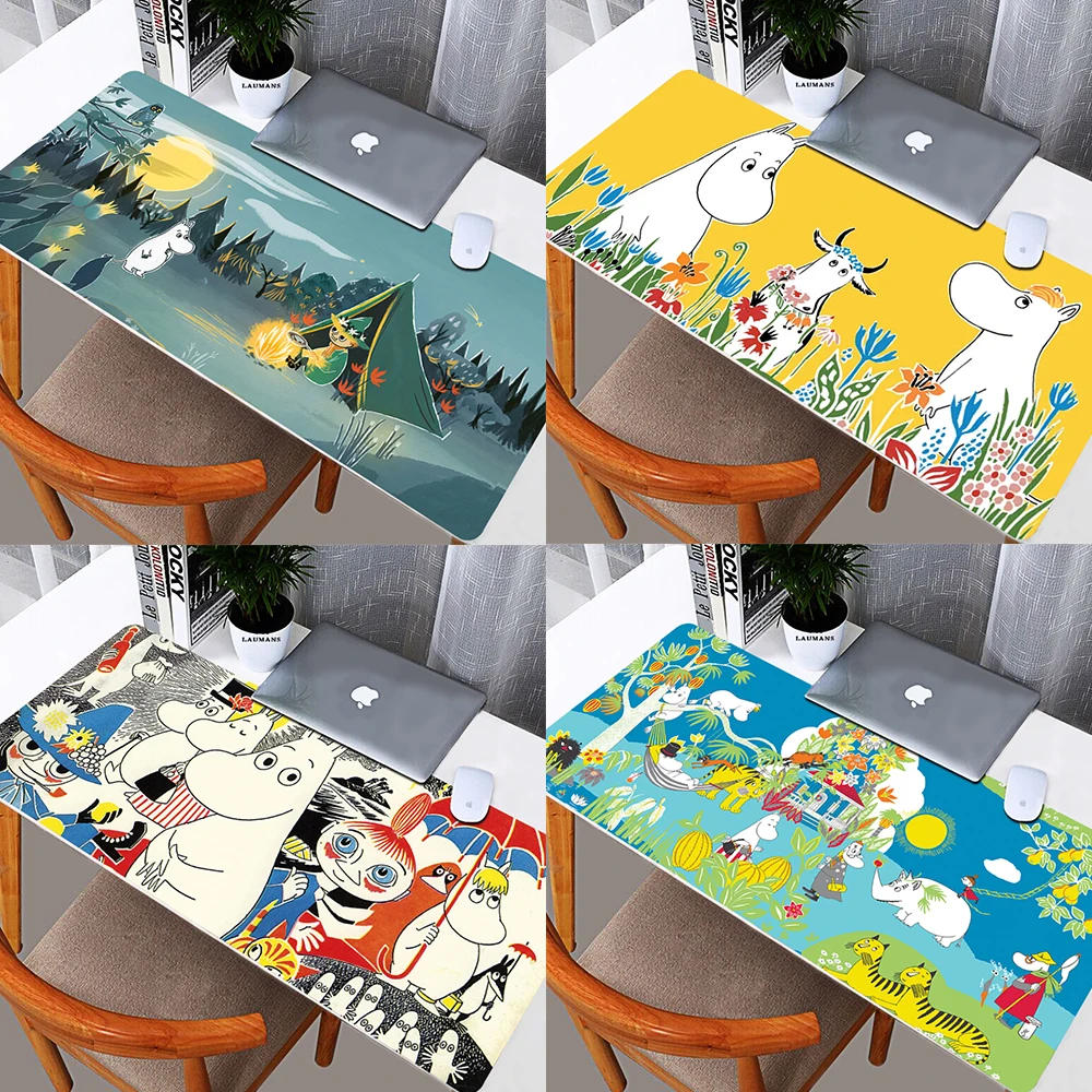 

Cartoon Cute Hippo Moomines Large Mousepad 60X30 Gaming Accessories Mouse Pad Gamer Tapis De Souris XXL Mausepad Tappetino Mouse