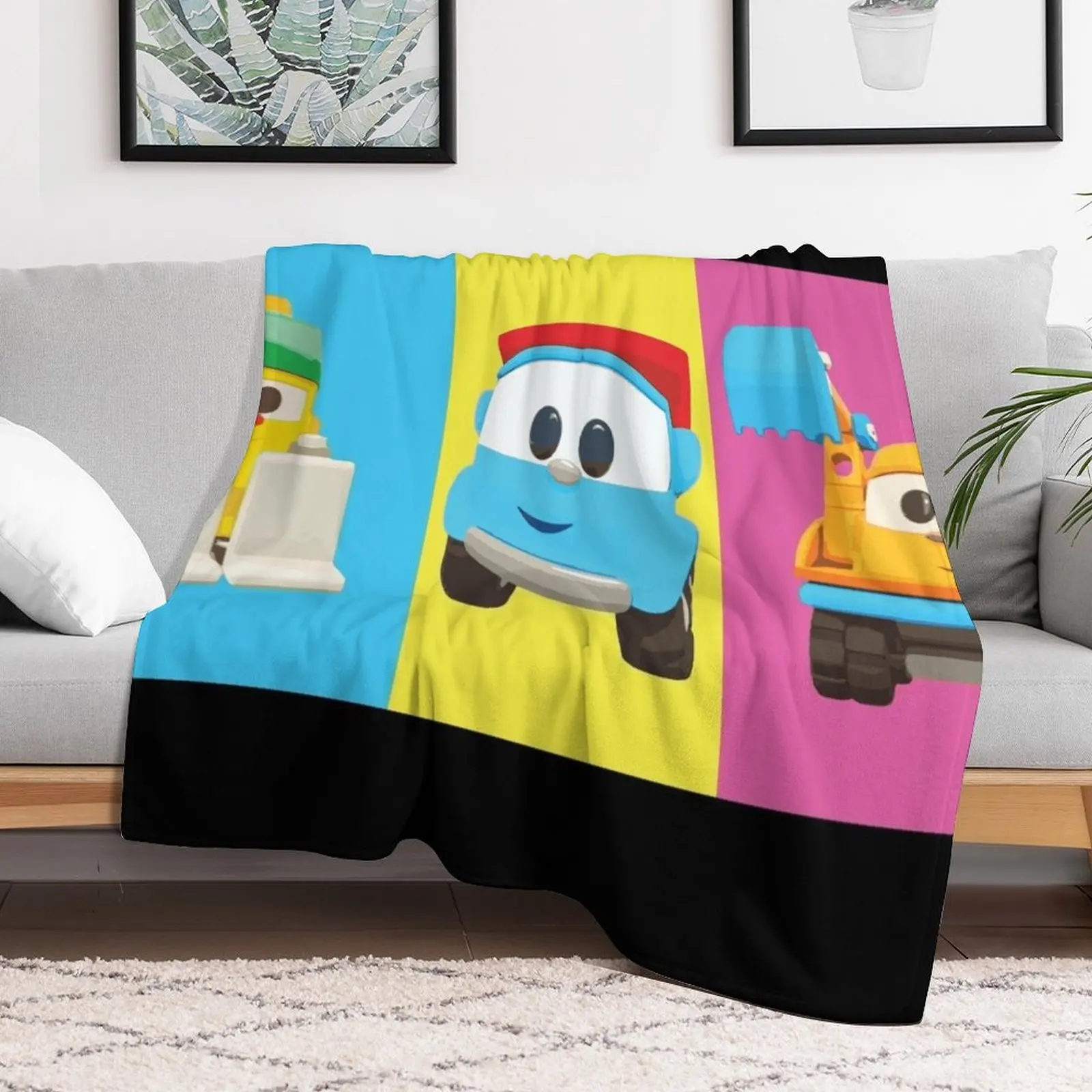 Лев грузовик - поп-арт лифтинг совок и ЛЕВ пледы термобелье для путешествий аниме