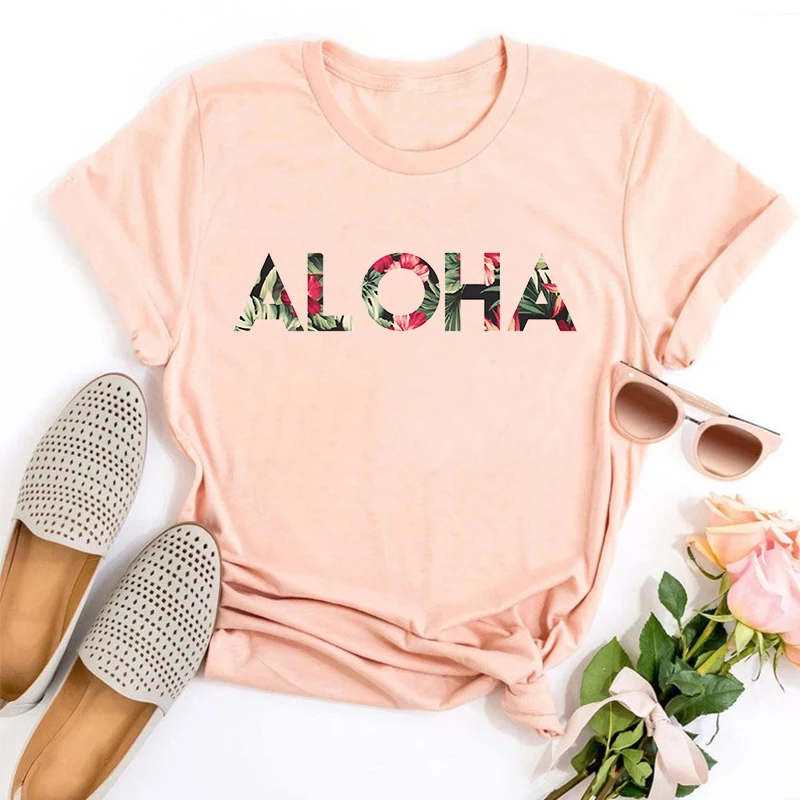 Рубашка Aloha женская с цветочным принтом летняя дорожная пляжная одежда для