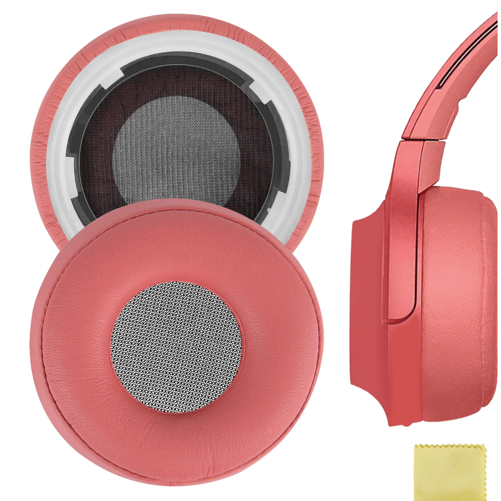 

Geekria Replacement Ear Cushions for Sony WH-H800 Headphones, Headset Ear Covers Repair Parts (Red)