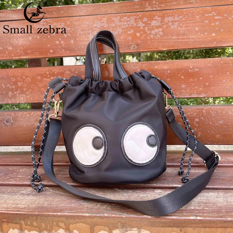 

2022 New Bucket Bag Spalshproof Nylon Messenger Crossbody Bags Multi-Purpose Small Portable Shoulder Messenger Dumpling Handbag
