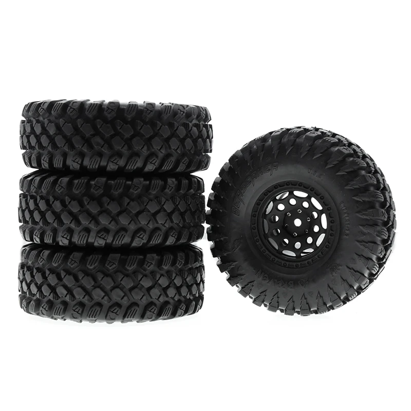 

4PCS 2.2 Inch Beadlock Wheel Tire For 1/10 RC Rock Crawler Axial Traxxas TRX4 SCX10 RR10 AX10 Wraith 90048 90018 KM2