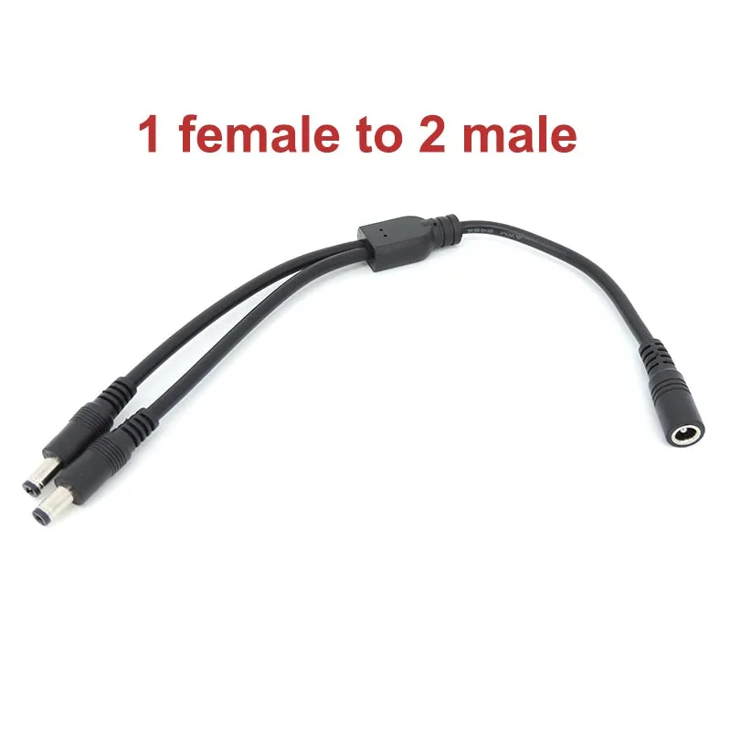 

1 штекер «мама» на 2 штекера 2 «мама» Адаптер питания постоянного тока 18AWG 10A Удлинительный кабель Разветвитель Шнур Разъем для светодиодной ленты
