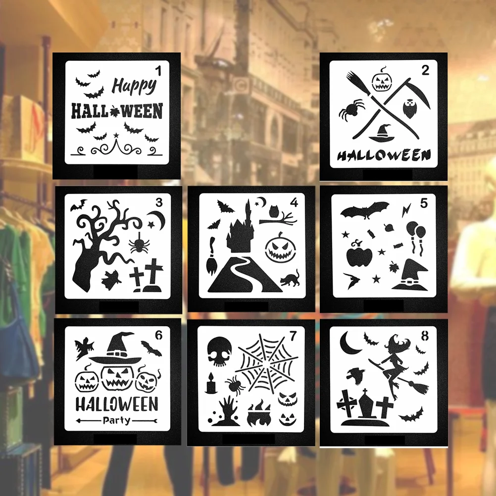 

8pcs Themes Stencils Drawing Painting Templates for Drawing Making DIY Projects Scrapbooking Paper Crafting