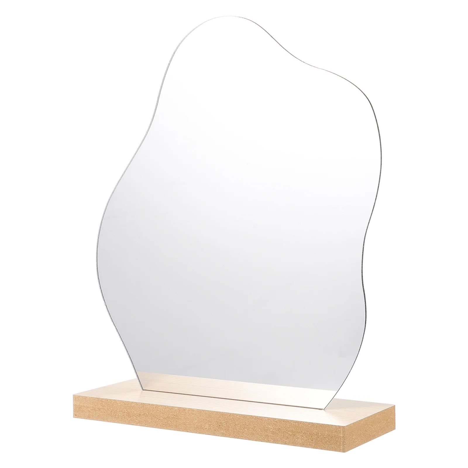 

Mirror Desktop Makeup Table Dresserstand Woodvanity Irregular Tabletop Countertop Travel Compact Frameless Travelling Women