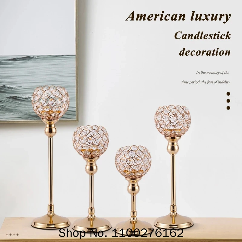 Gold Votive Holder Wedding Table Centerpiece Candlesticks Party Home Decor Hogar Moderno