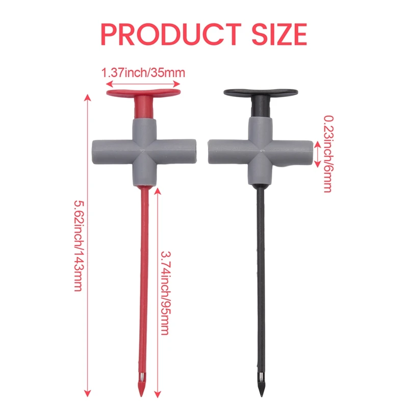 Автомобильный мультиметр P5010 щуп для прокола заднего хода с зажимами 4 шт.