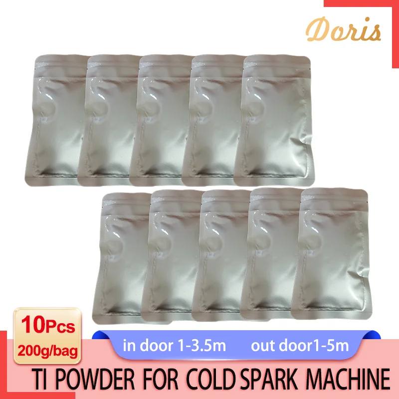 10Bags/Lot Ti Powder Cold Spark Stage Machine Effects Dmx Fountain Sparkular Consumables Dj Bar Wedding Party Disco