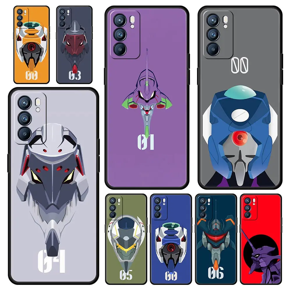 

Чехол с героями мультфильмов Genesis Evangelion для Oppo Reno7 SE Reno6 Z чехол для телефона Find X5 Pro A54 A53 A52 A9 2020 A95 A16 A76 A74 A12