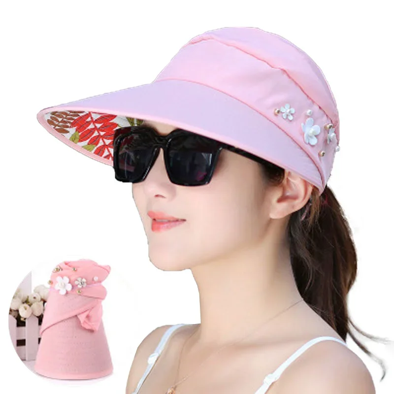 

Summer Hat Flexible Anti-UV Wide Brim Visor Hat Travel Caps Fashion Beach Summer Sun Protection Hat Breathable Sun Hat For Women
