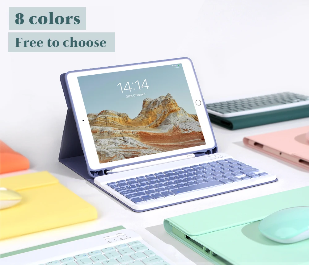 

2022 For iPad 9.7 2017 2018 2019 10.2 5th 6th 7th Generation Case for iPad Air 1 2 3 10.5 11 Bluetooth-compatible Keyboard Cover