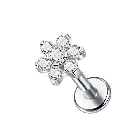 Титановые серьги-гвоздики SWANJO 16G