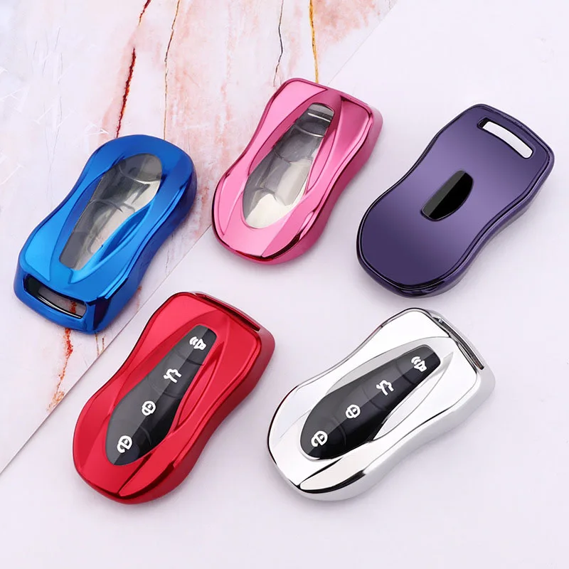 

TPU Car Key FOB Cover Case for Geely Azkarra 2019 2020 2021 Tugella Fy11 Remote Keyless holder Styling Protect Ring