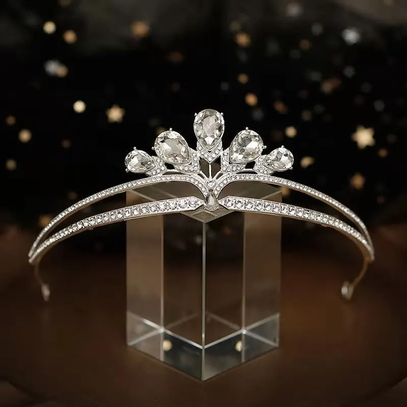 

Crystal Tiaras Crown Headband Kid Girls Bridal Prom Crown Hairband Wedding Party Rhinestone Hair Jewelry Headbands